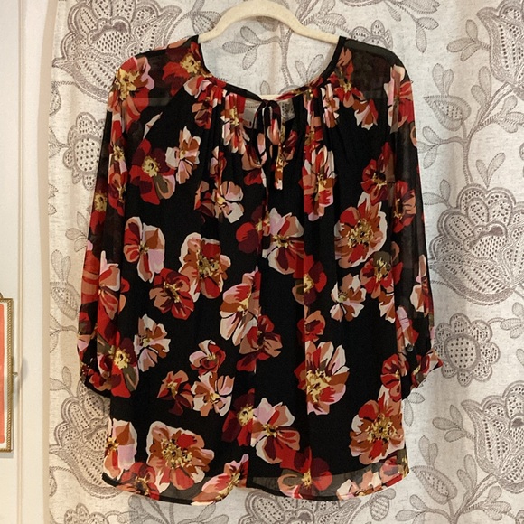 Madewell Tie-Back Bubble-Sleeve Top in French Rose. Size: Small - Picture 10 of 17